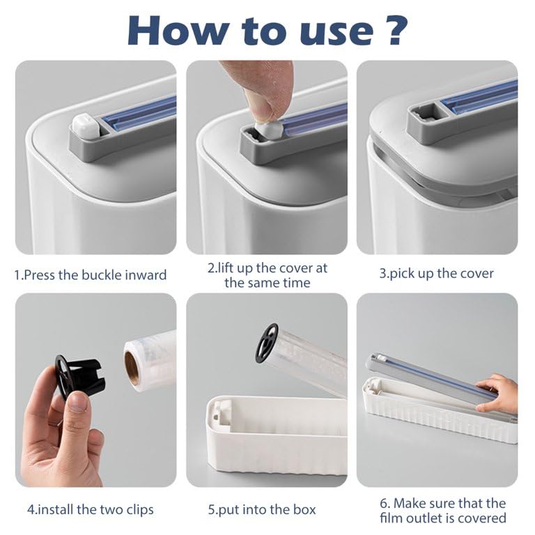 Magnetic Plastic Wrap Dispenser with Paper Towel Holder