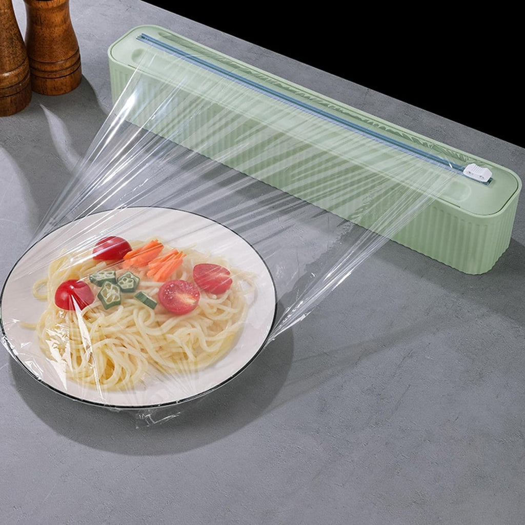 Magnetic Plastic Wrap Dispenser with Paper Towel Holder